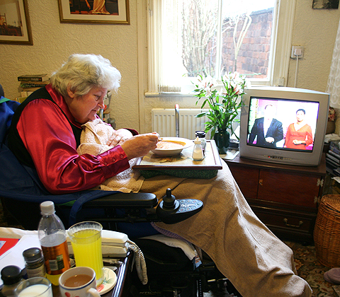 picture of older person eating